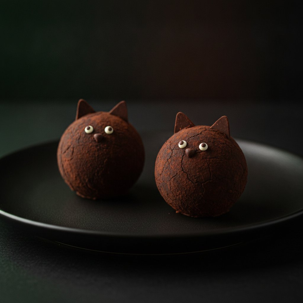 Black Cat Cookie Truffles