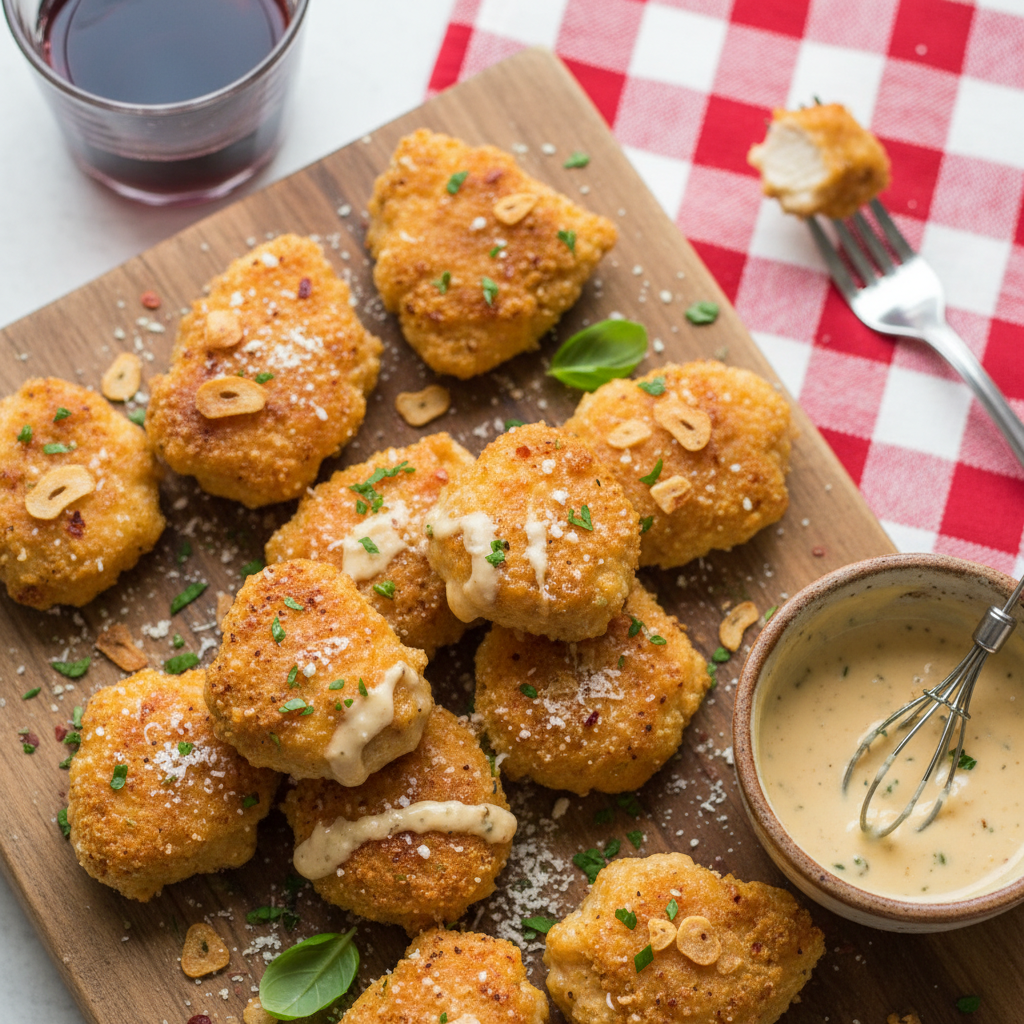 Air Fryer Garlic Parmesan Chicken Bites