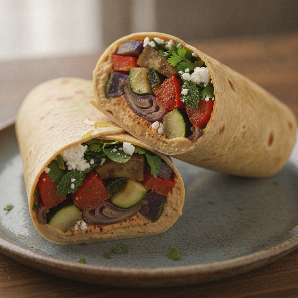 Roasted Vegetable and Herb Wrap