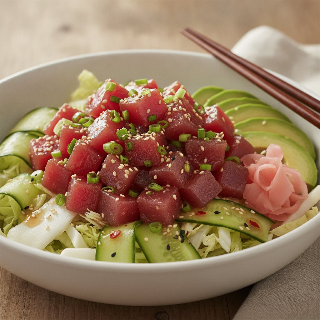 Raw Tuna Salad Bowl (Low-Chol)