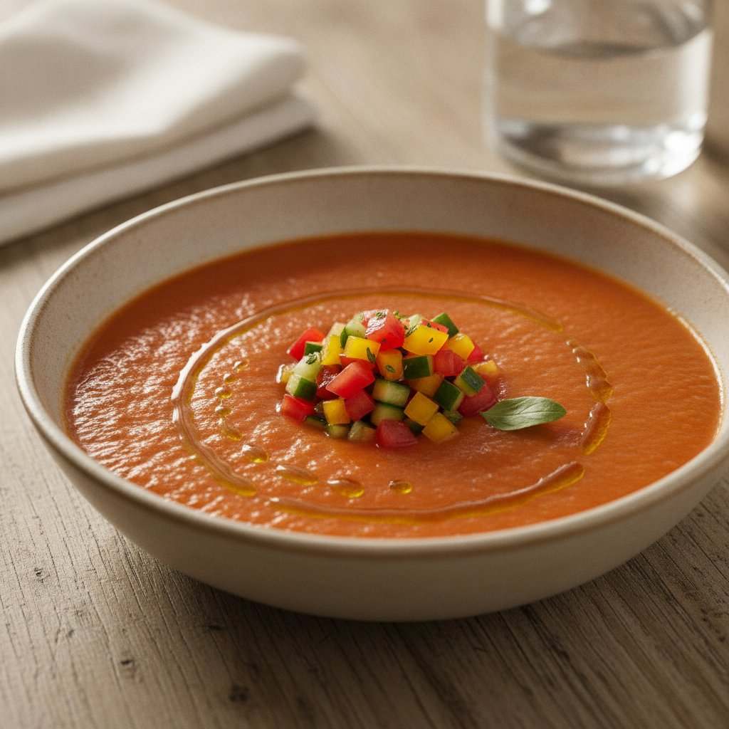Cold Tomato Vegetable Soup (Gluten-Free)