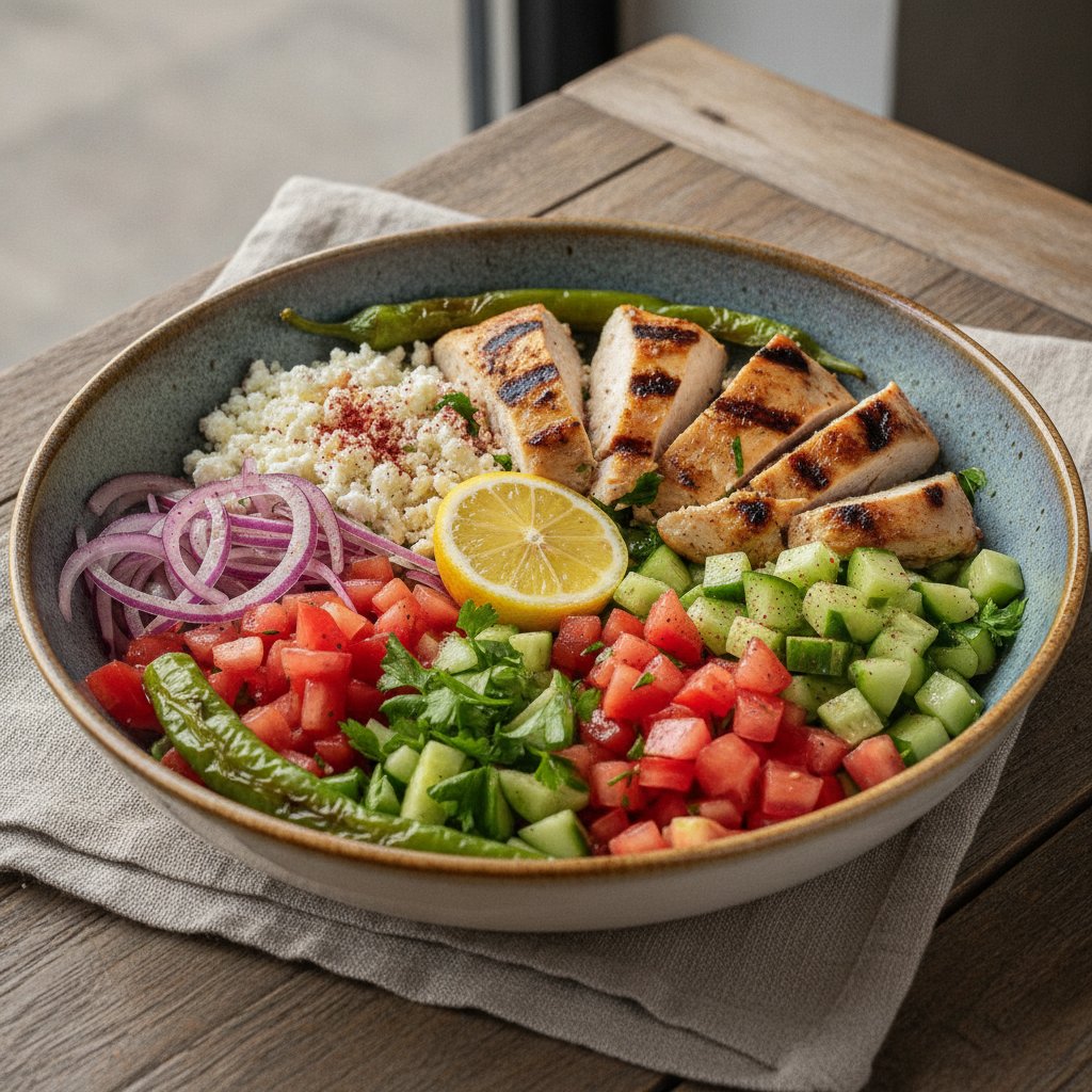 Shepherd's Salad Bowl with Grilled Chicken