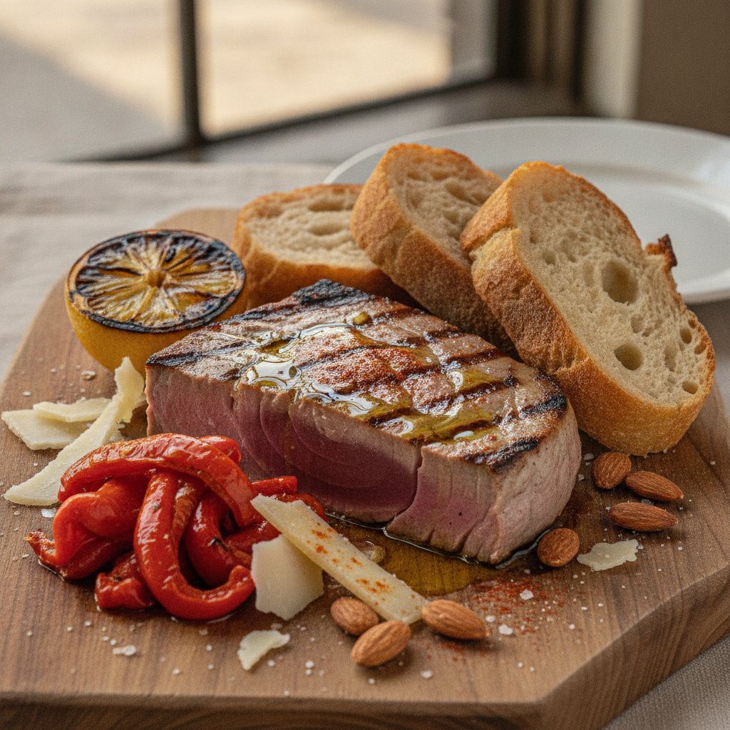 Grilled Tuna Belly Board
