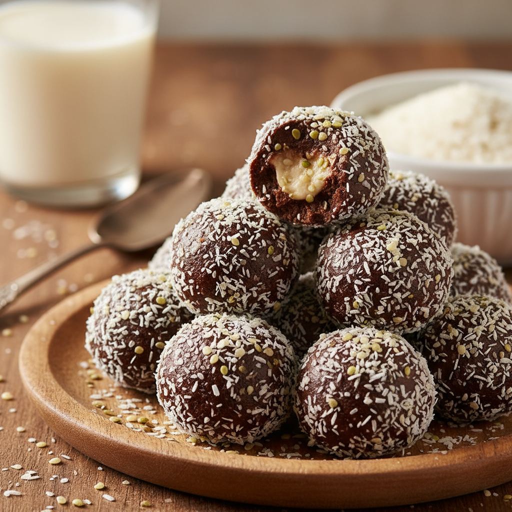 Hemp Seed Coconut Chocolate Balls