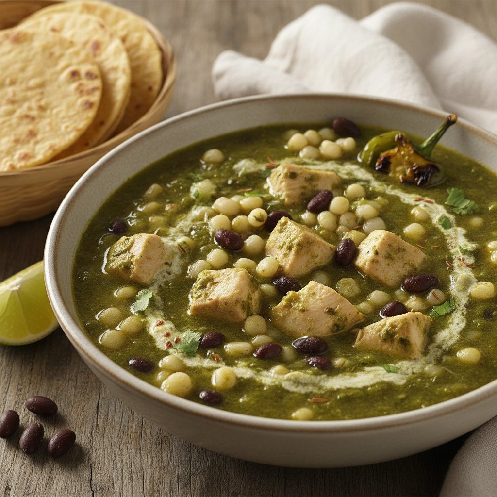 Green Hominy and Chicken Stew (High-Protein)