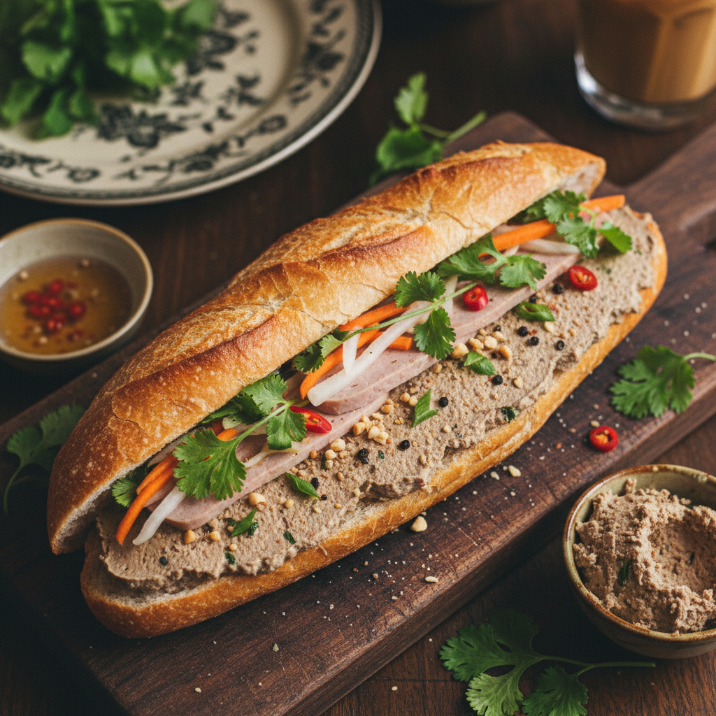 Vietnamese Pâté Baguette Sandwich — Banh Mi Pate
