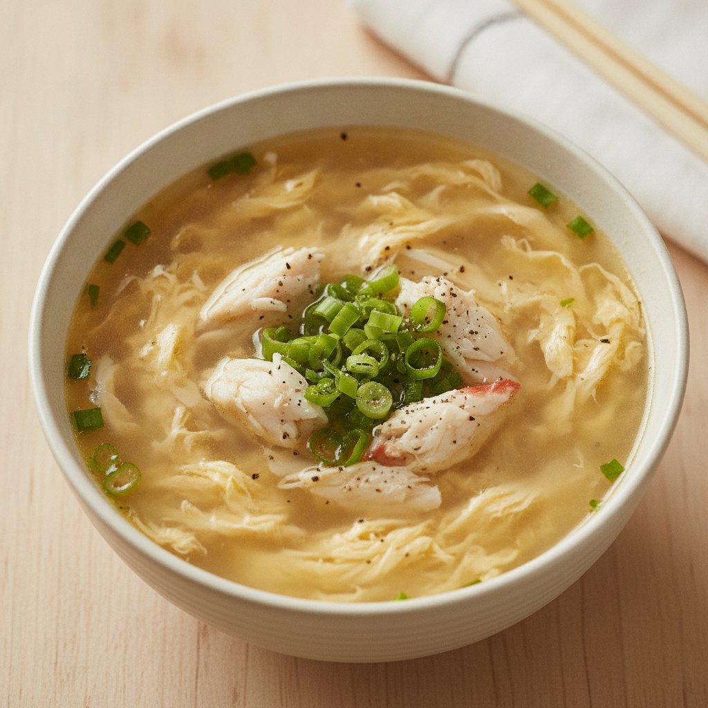 Egg Drop Soup with Crab (Low-Chol)
