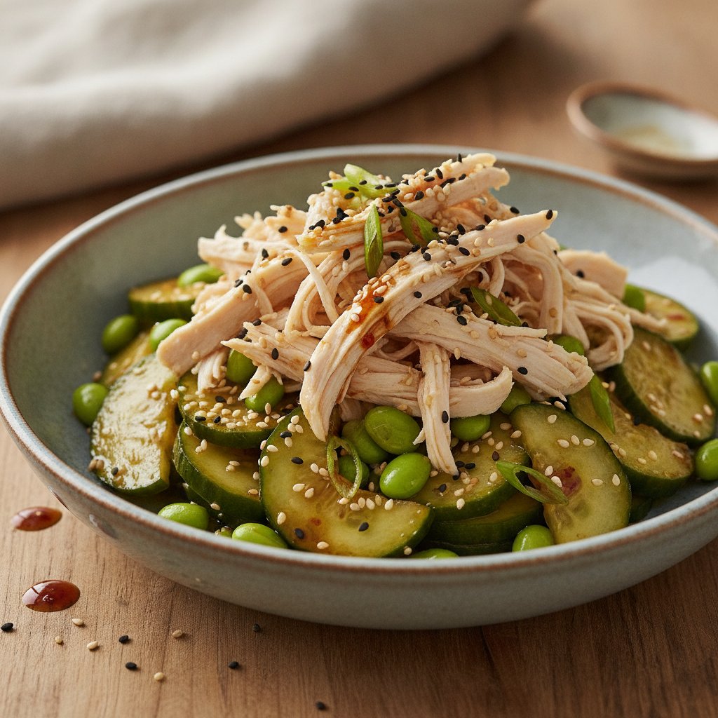 Shredded Chicken and Cucumber Salad (High-Protein)