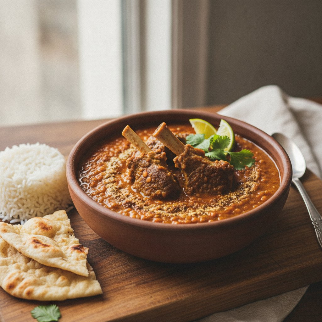 Lamb Chunks in Spiced Lentil Stew