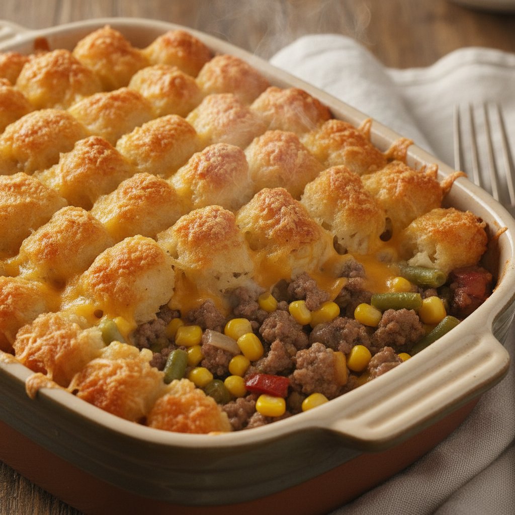 Tater Tot Hotdish (No-Chop)