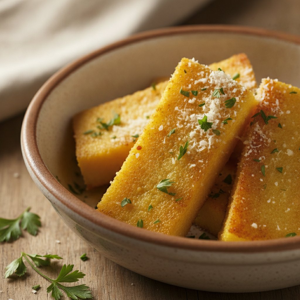 Fried Sliced Yellow Cornmeal (Low-Calorie)