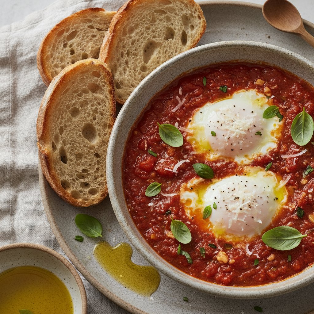 Poached Eggs in Tomato Sauce