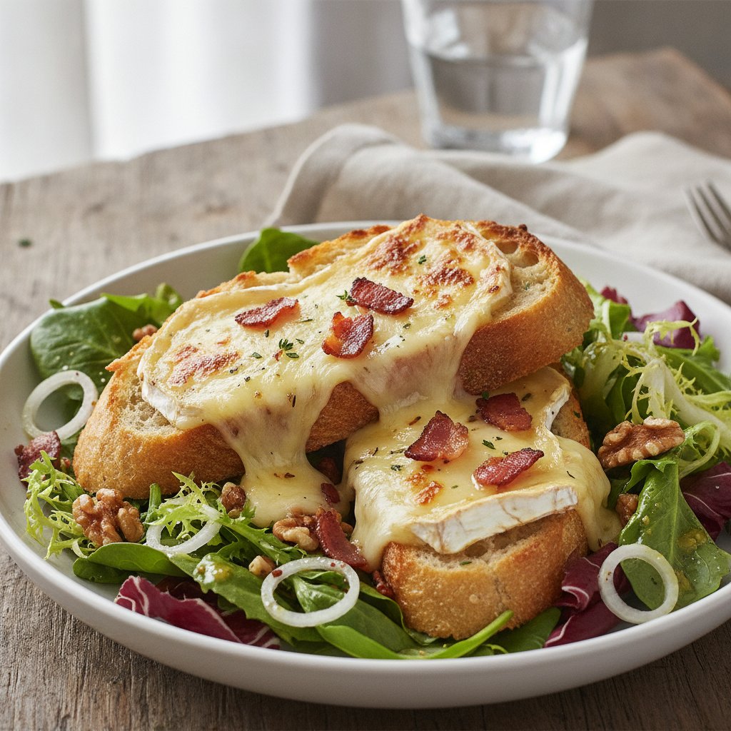 Green Salad with Melted Cheese Toast (Gluten-Free)