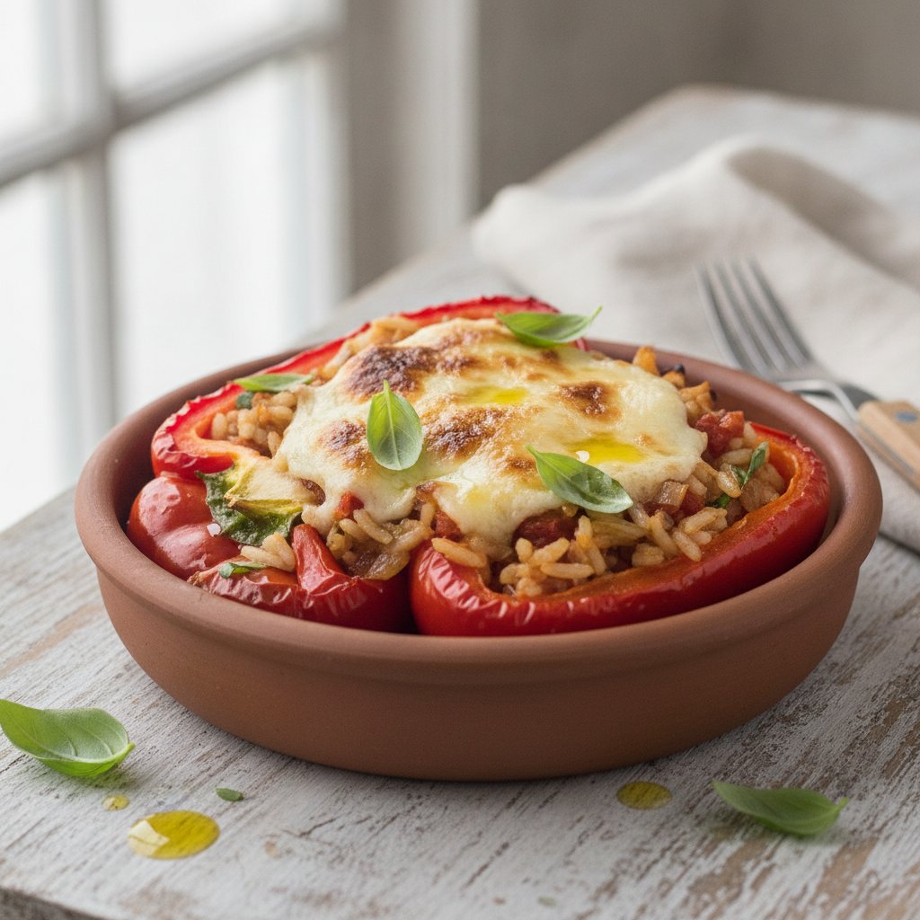 Roasted Stuffed Bell Peppers (Dairy-Free)