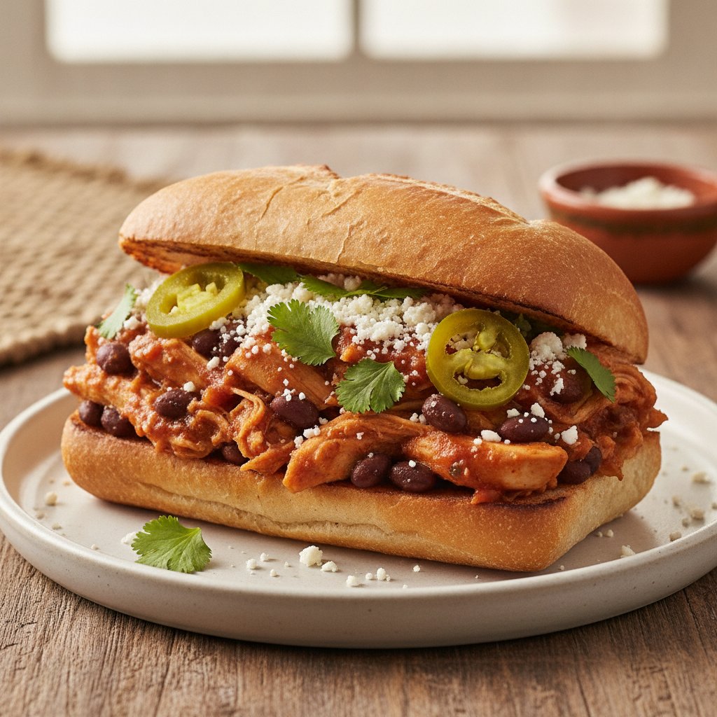 Shredded Chicken Sandwich (High-Protein)