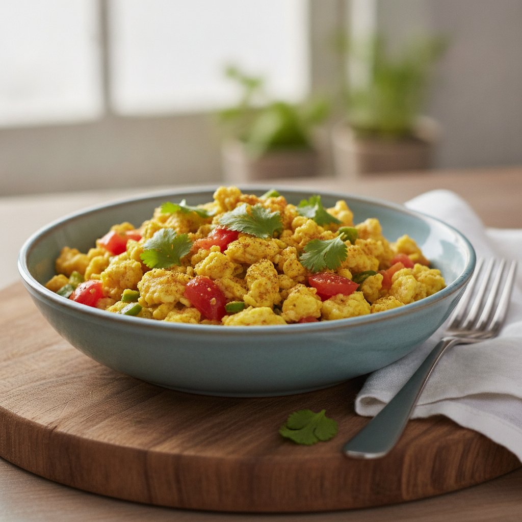 Spiced Scrambled Eggs (Low-Calorie)