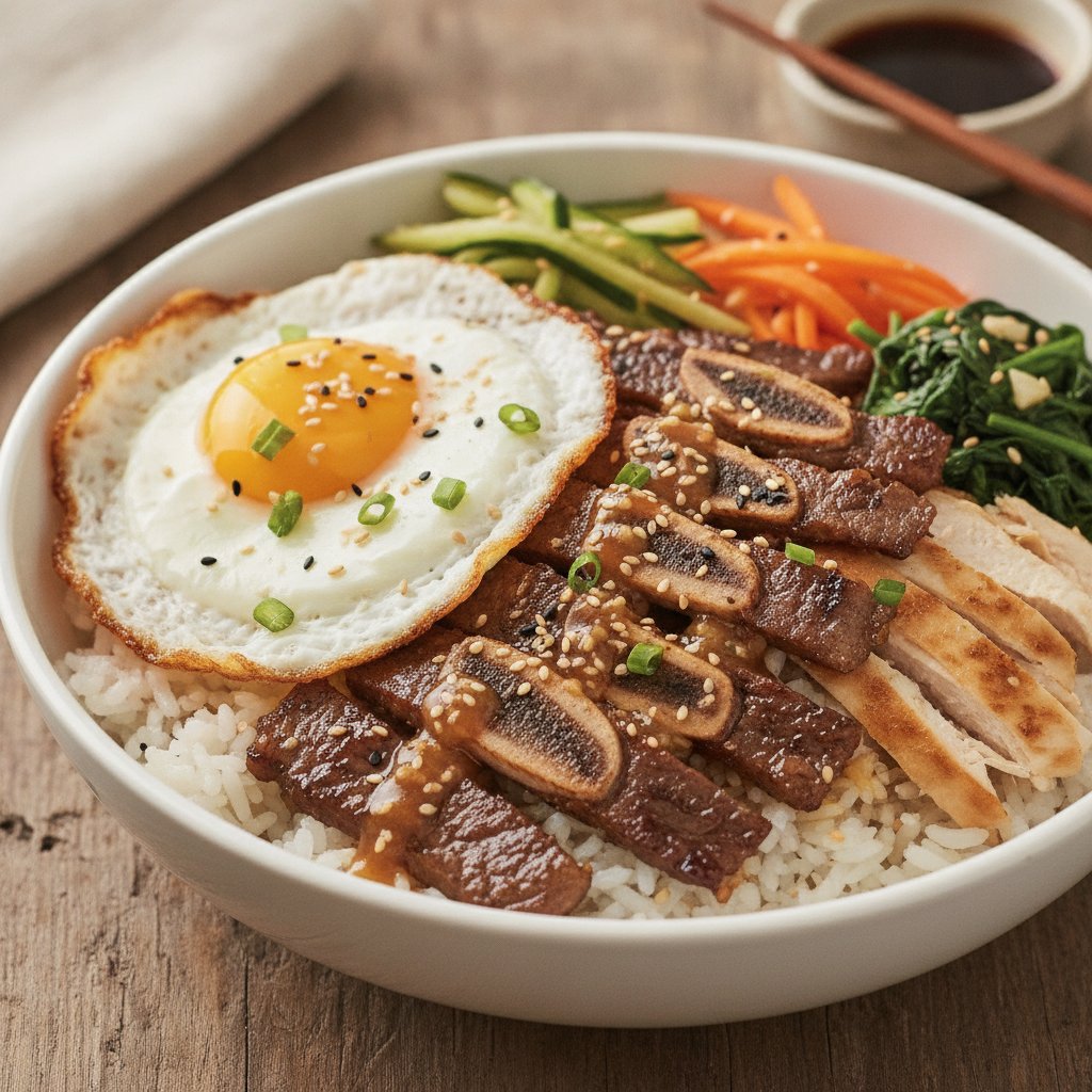 Korean Rice with Grilled Short Ribs (High-Protein)