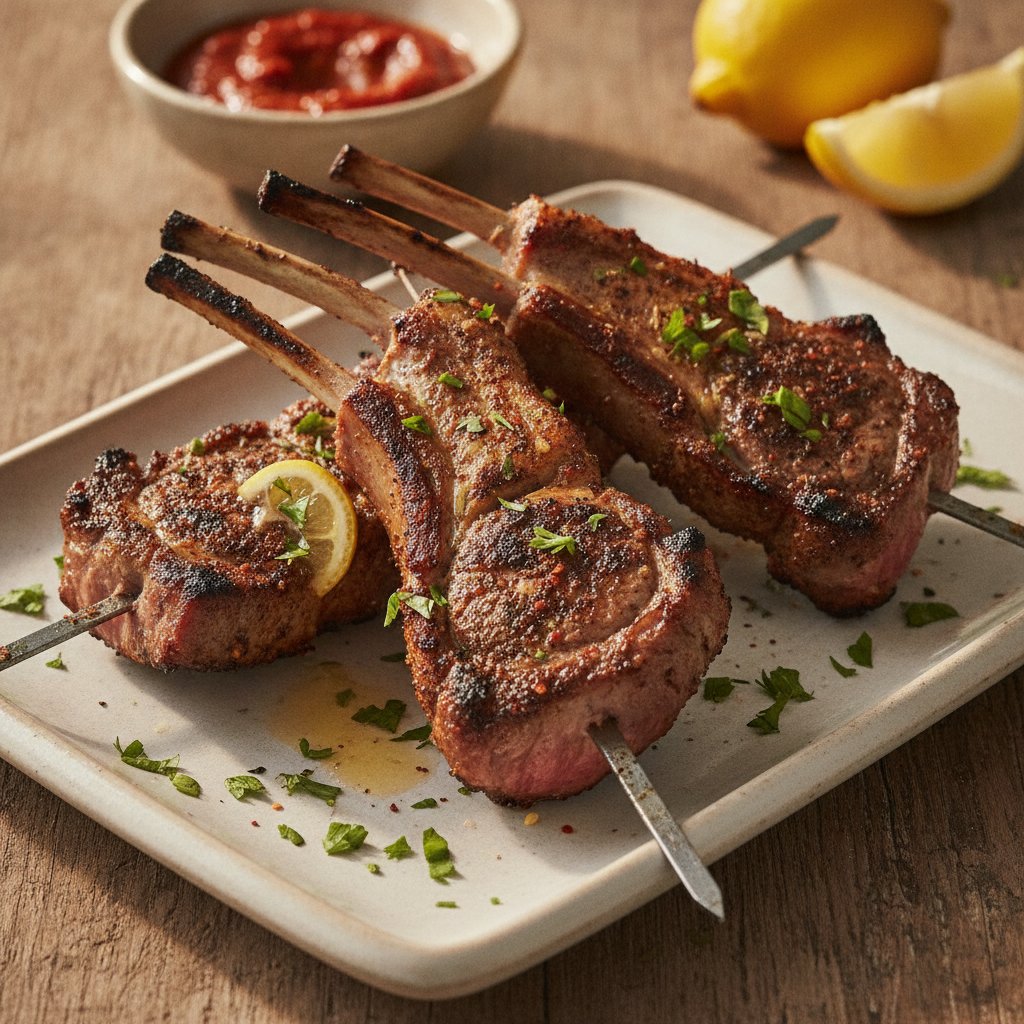 Spiced Lamb Rib Skewers