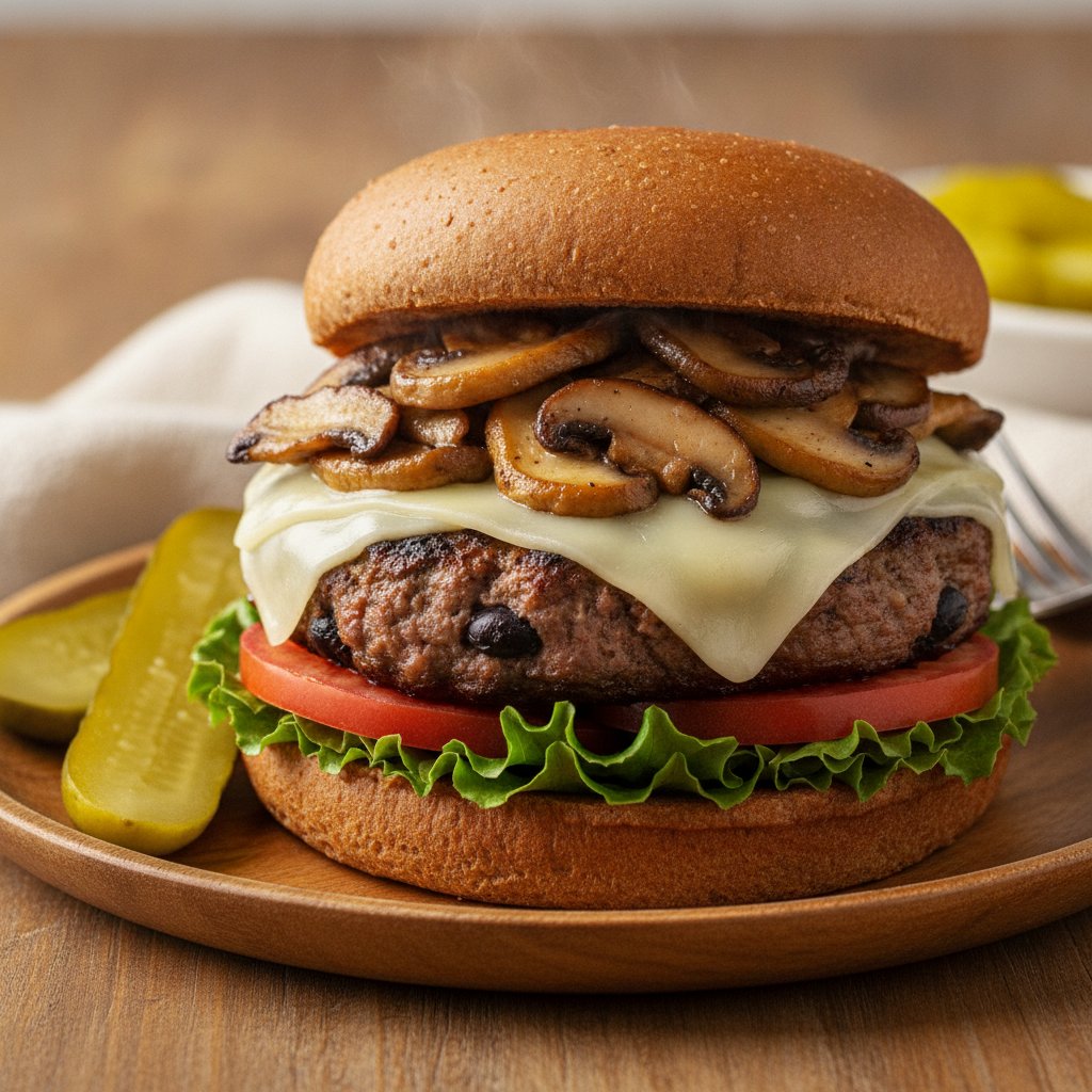 Mushroom Swiss Burger (High-Protein)