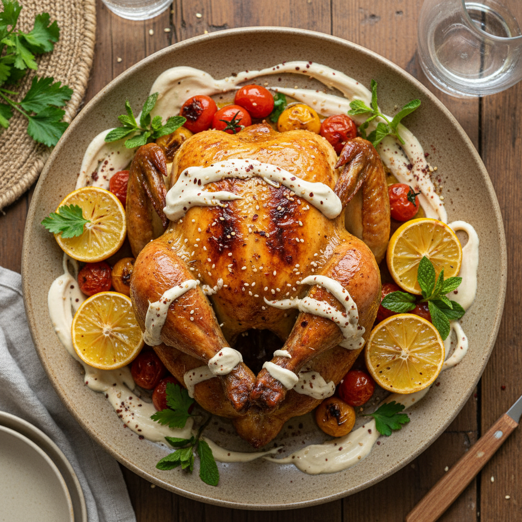 Tahini and Lemon Roasted Chicken
