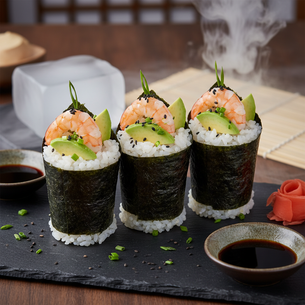 Prawn and Avocado Temaki