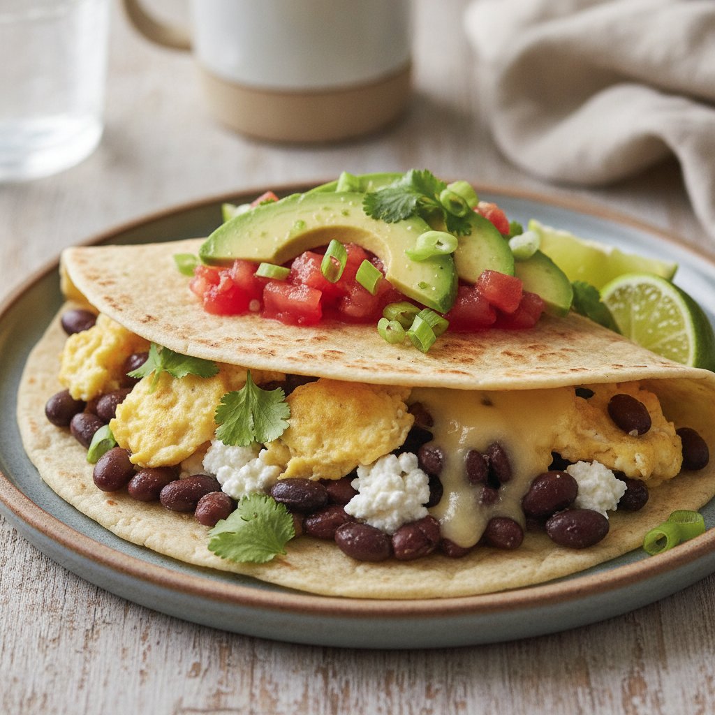 Egg and Bean Breakfast Wrap (High-Protein)