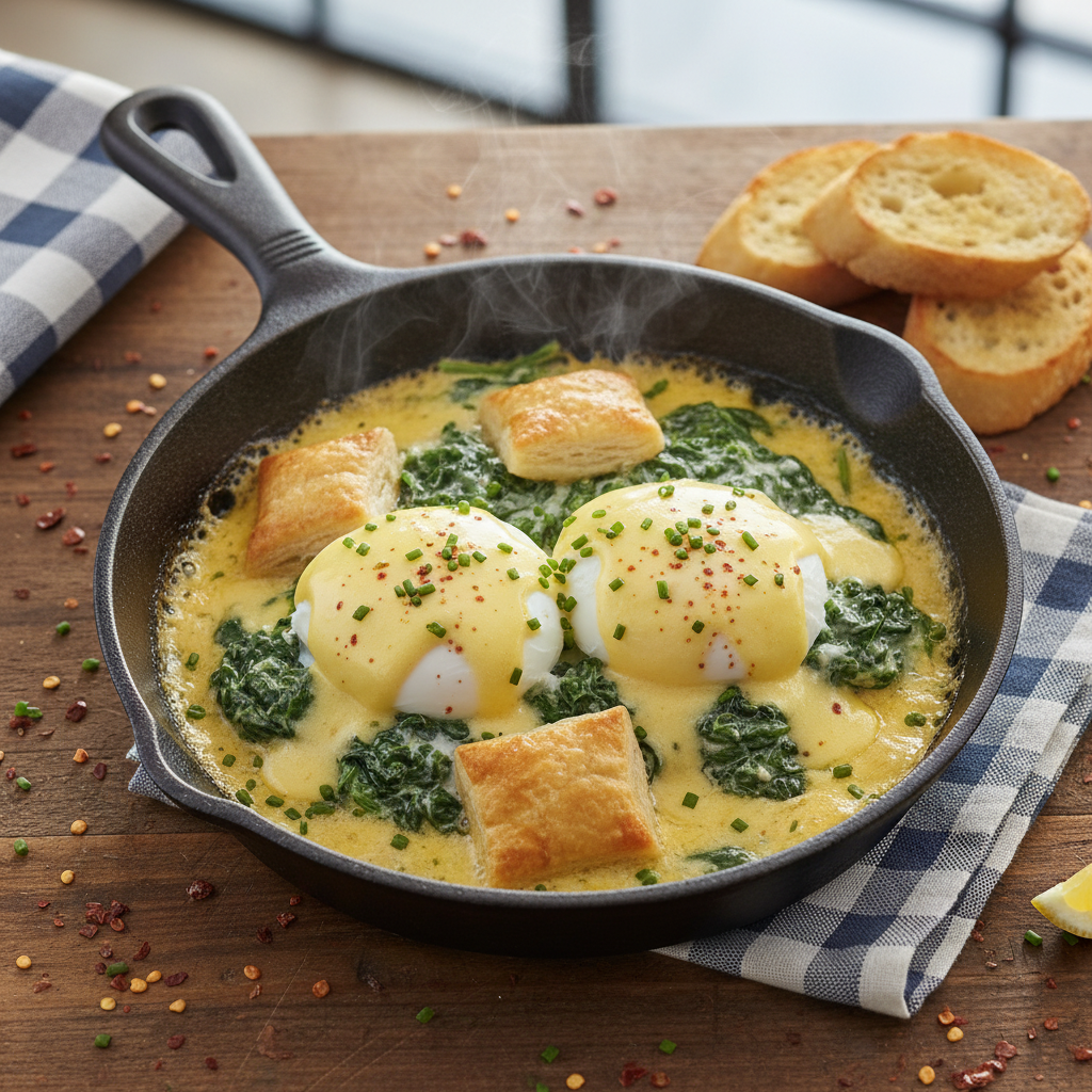 New Orleans Eggs Sardou Skillet
