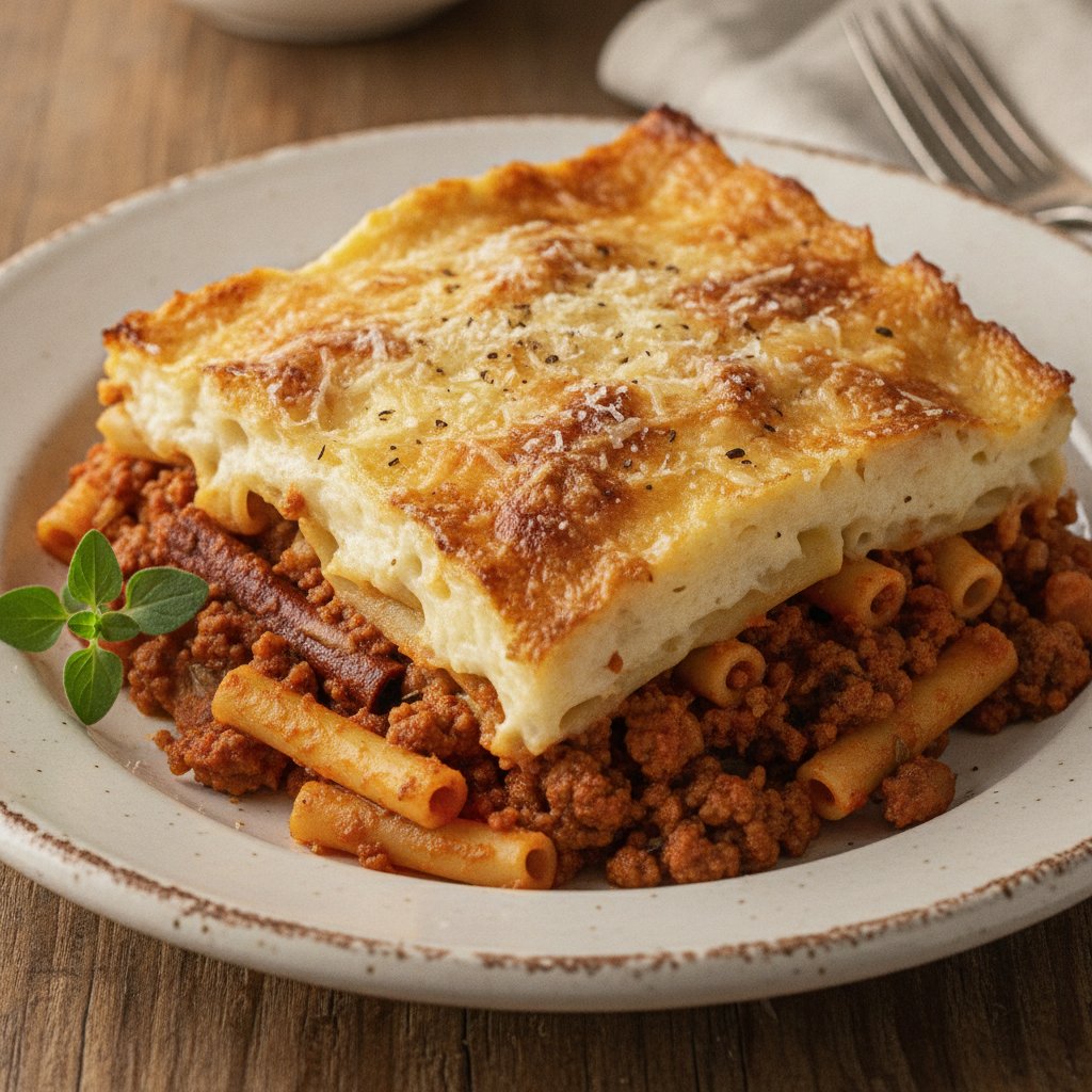Greek Baked Pasta with Meat
