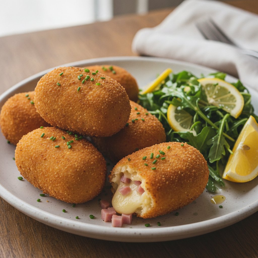 Fried Ham and Cheese Croquettes (Low-Calorie)