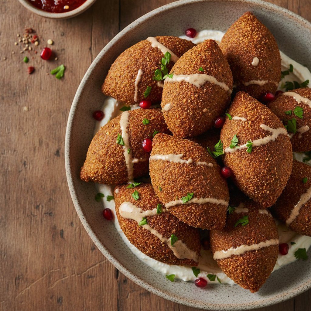 Fried Beef Meatballs in Spiced Crust