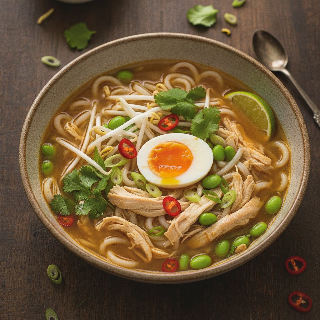 Chicken Noodle Soup Thai Style (High-Protein)
