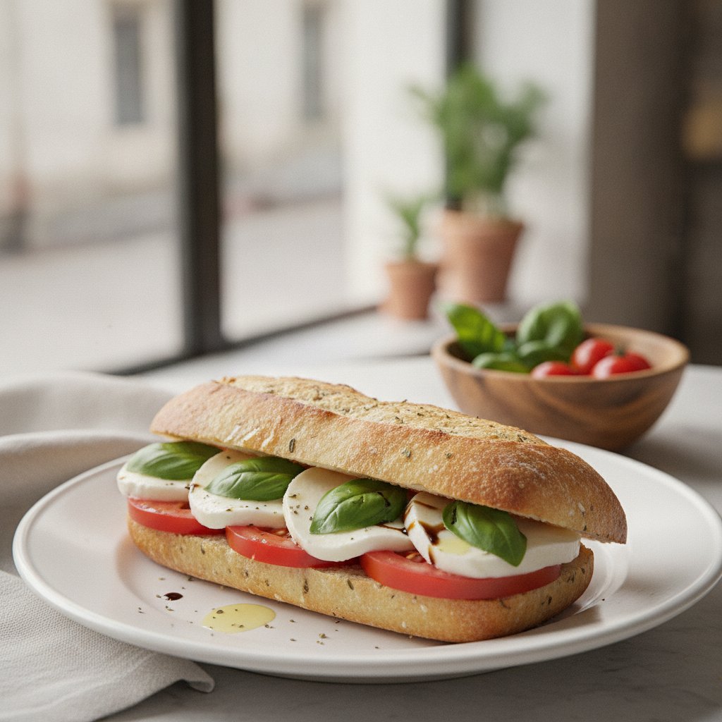 Panino con Caprese (Low-Calorie)