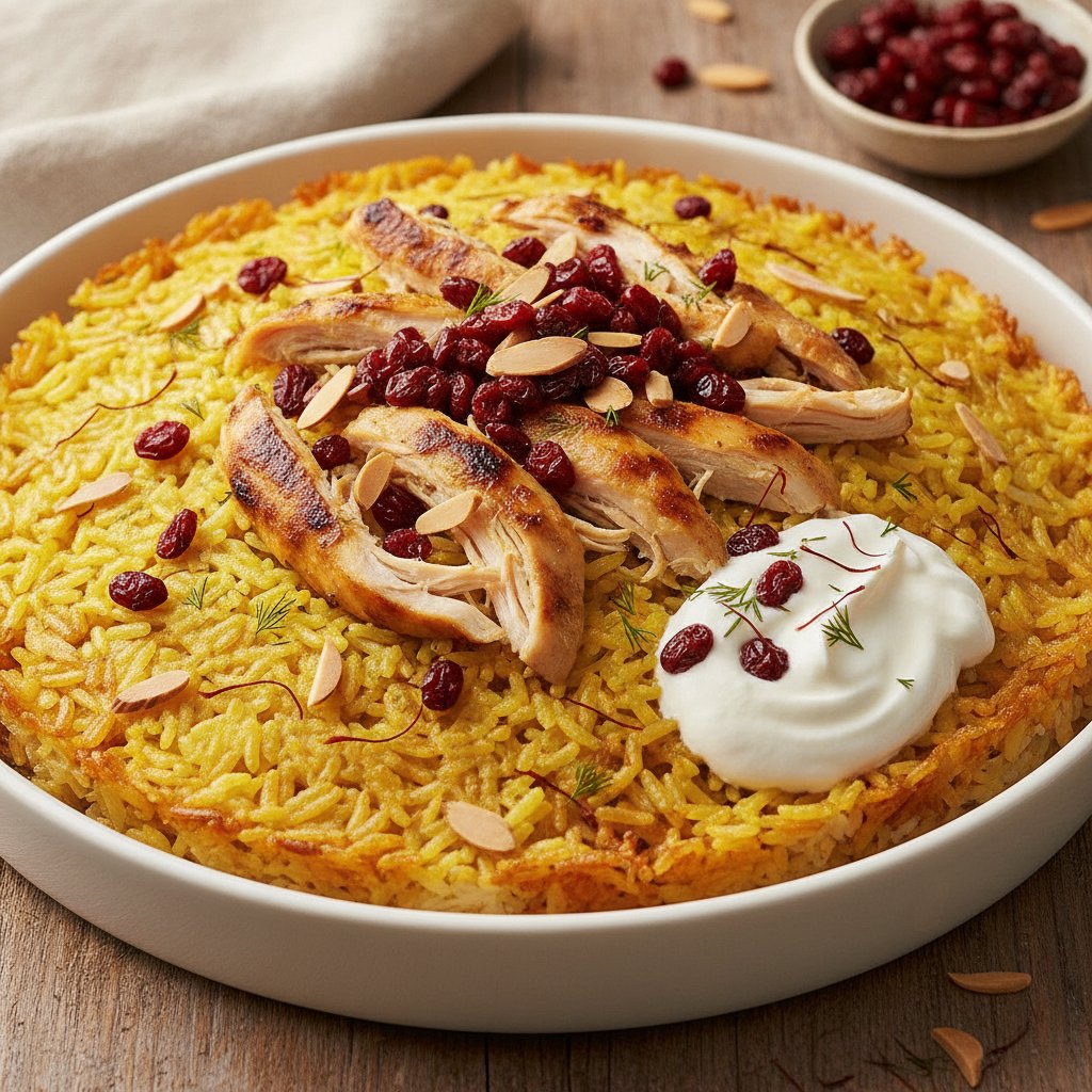 Sour Rice with Barberries and Almonds (High-Protein)