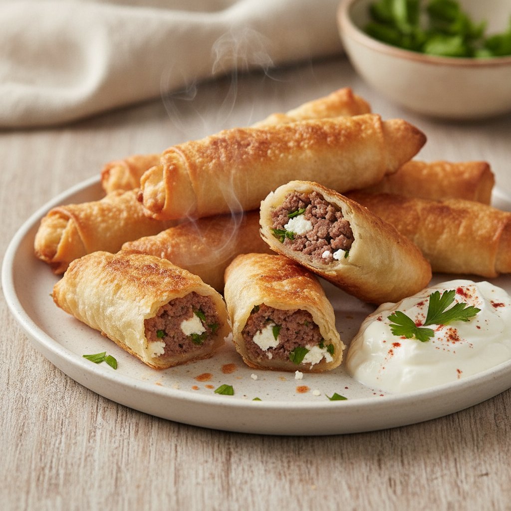 Crispy Stuffed Meat Pastries (High-Protein)
