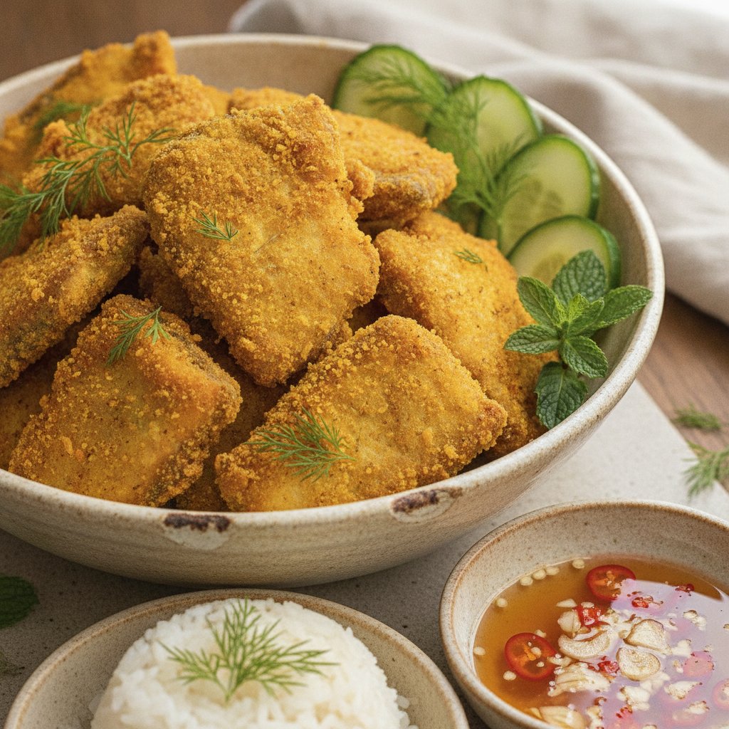 Crispy Fried Catfish with Turmeric