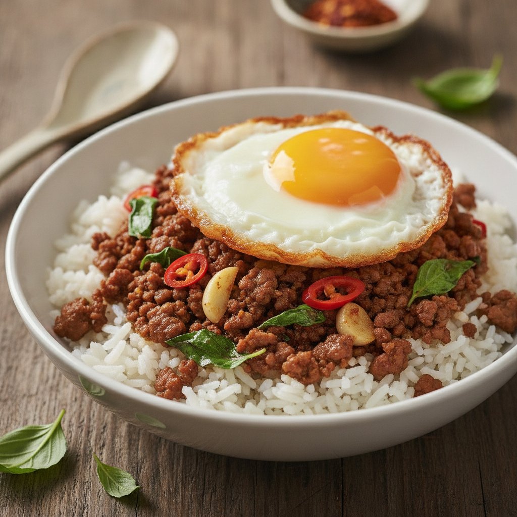 Thai Basil Beef Rice