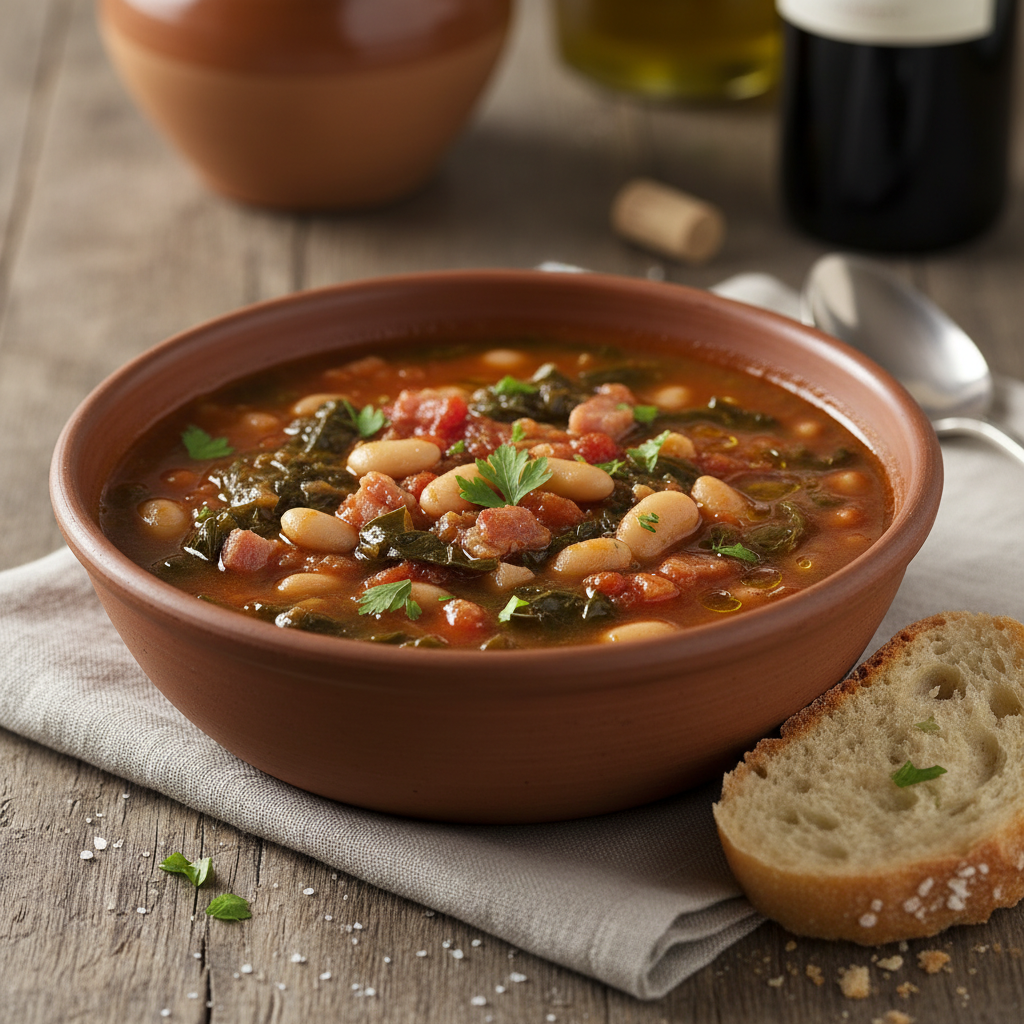 Zuppa Cavolo, Cannellini e Pancetta Emiliana