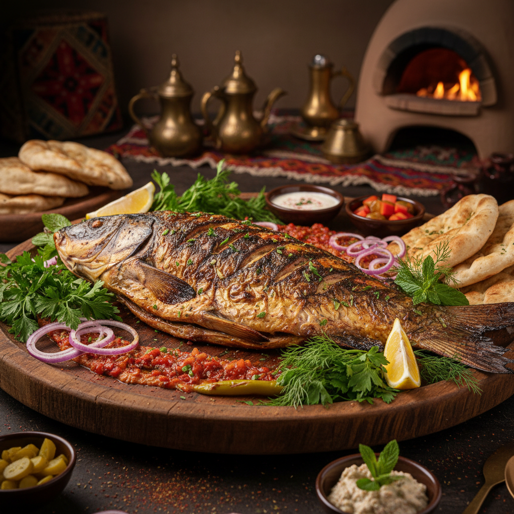 Grilled Iraqi Fish with Tamarind Glaze — Fish Masgouf