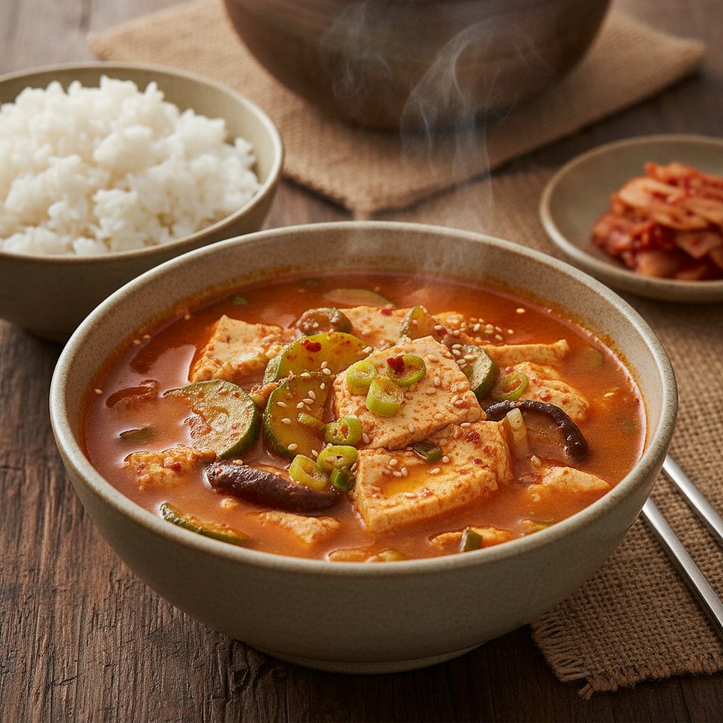 Korean Rice with Spicy Tofu Stew (Gluten-Free)