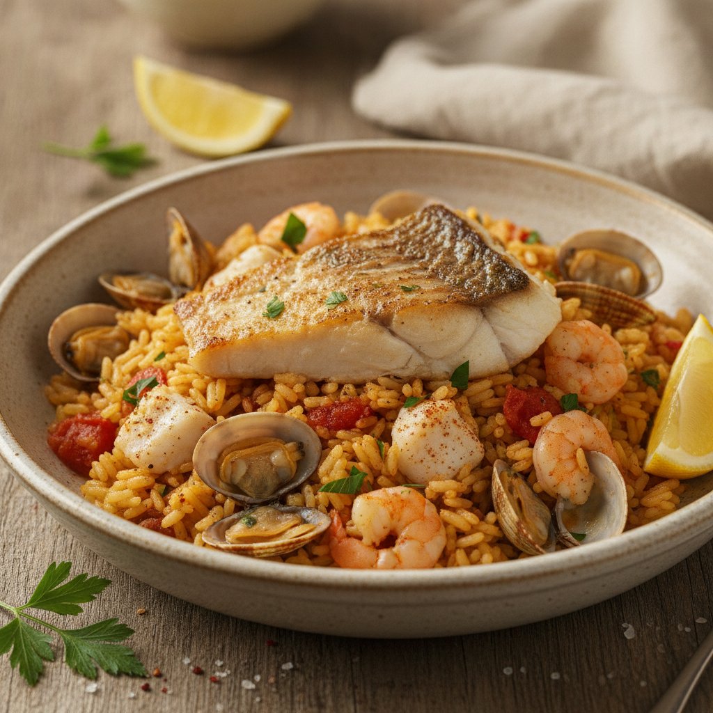 Mixed Seafood Saffron Rice (High-Protein)