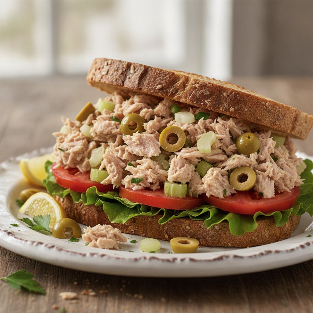 Tuna and Olive Sandwich (Low-Calorie)