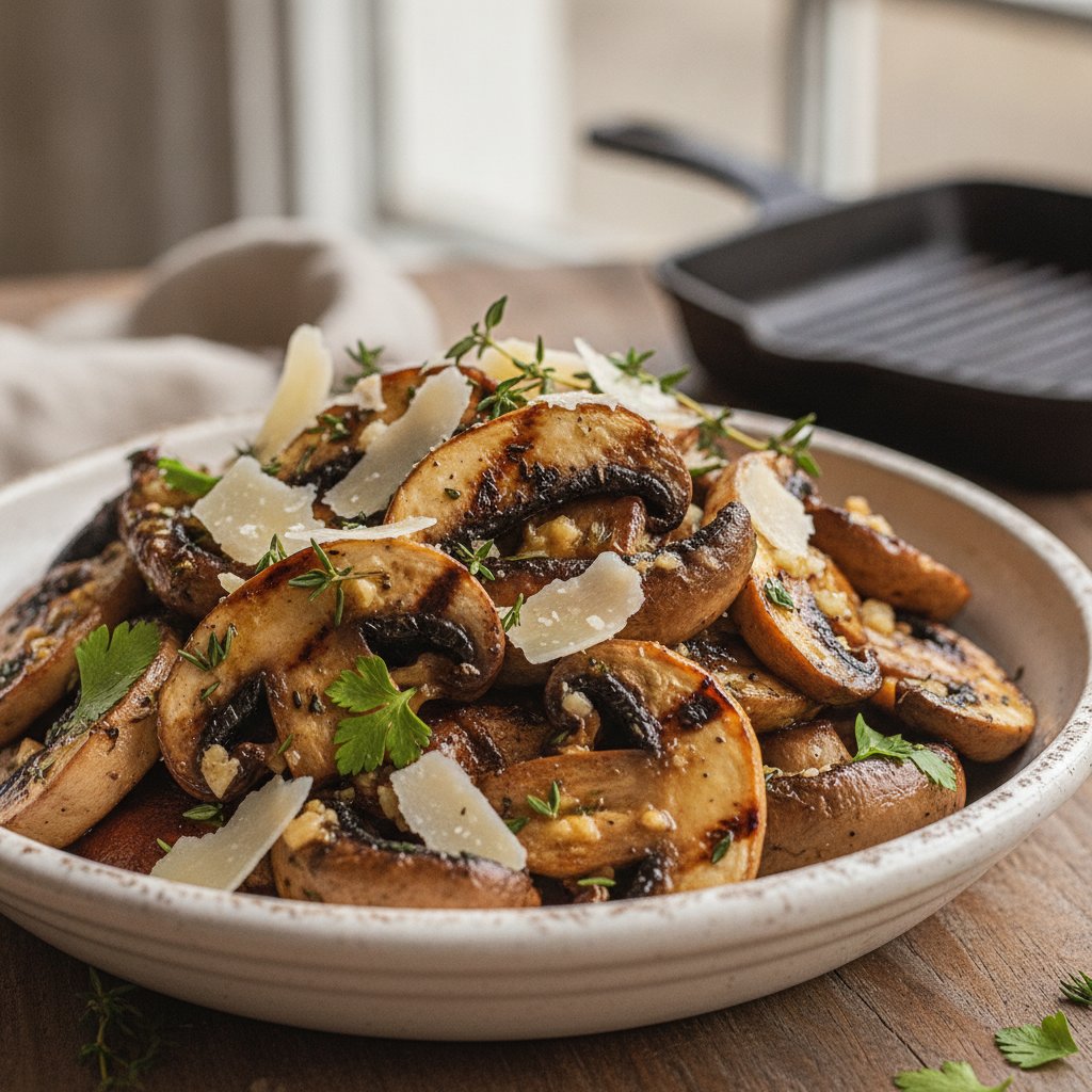 Grilled Mixed Mushrooms with Garlic