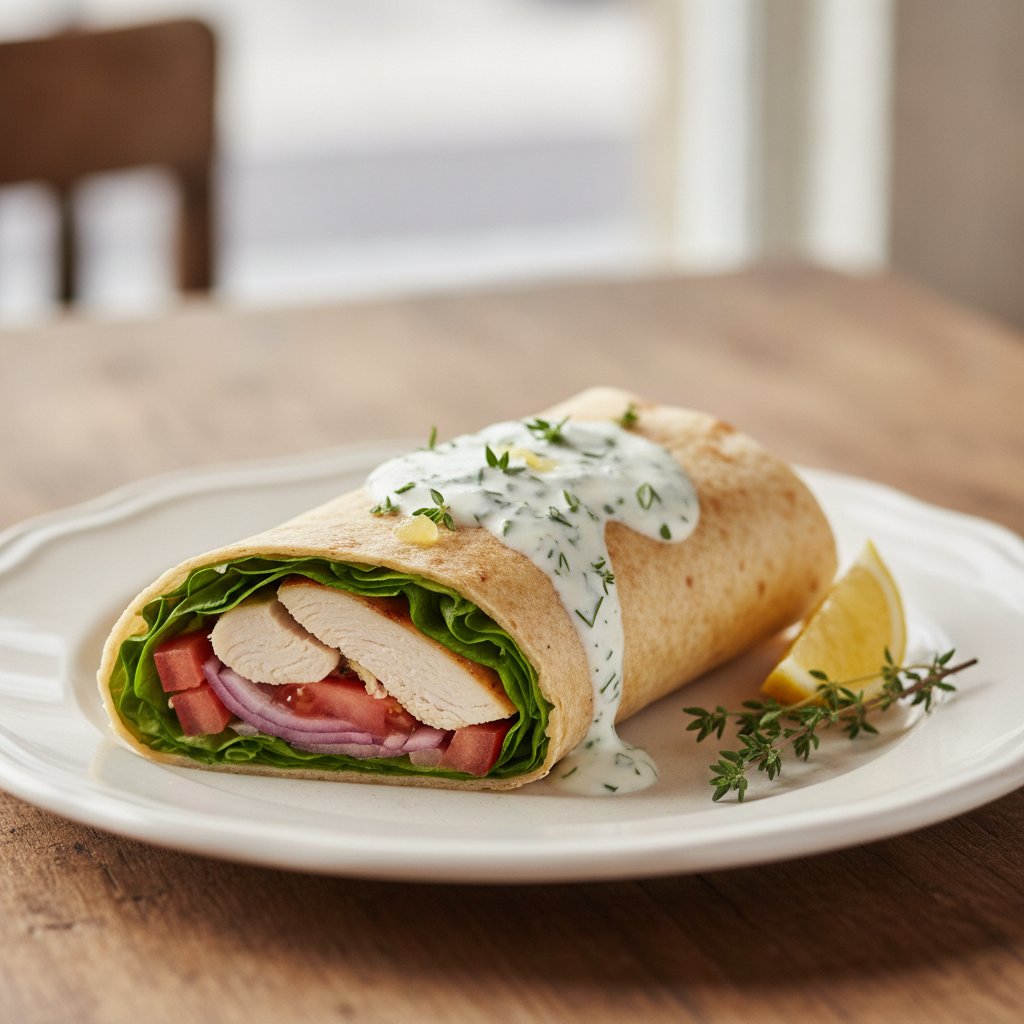 Herb Roast Chicken Wrap (Low-Calorie)