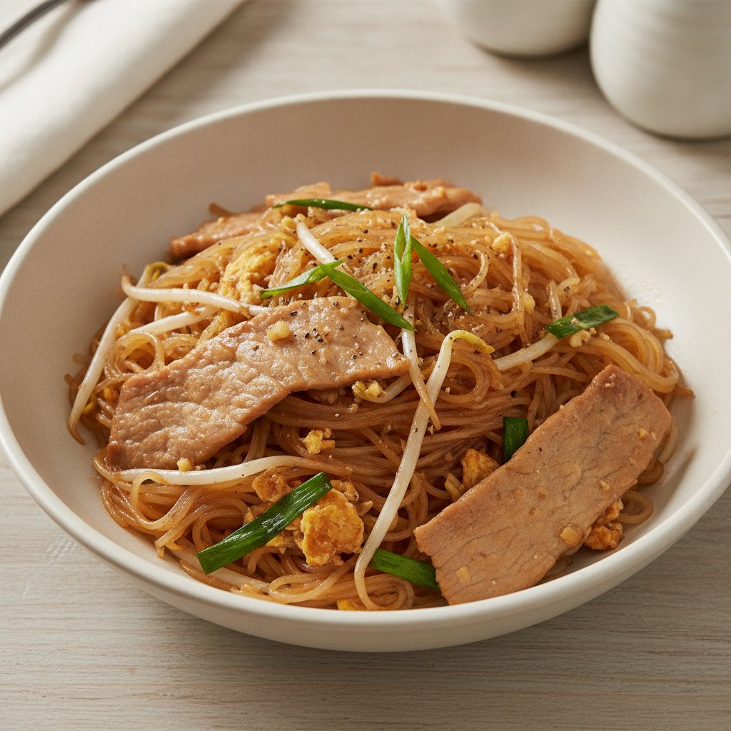 Sweet Soy Noodle Stir-Fry with Pork (Low-Calorie)