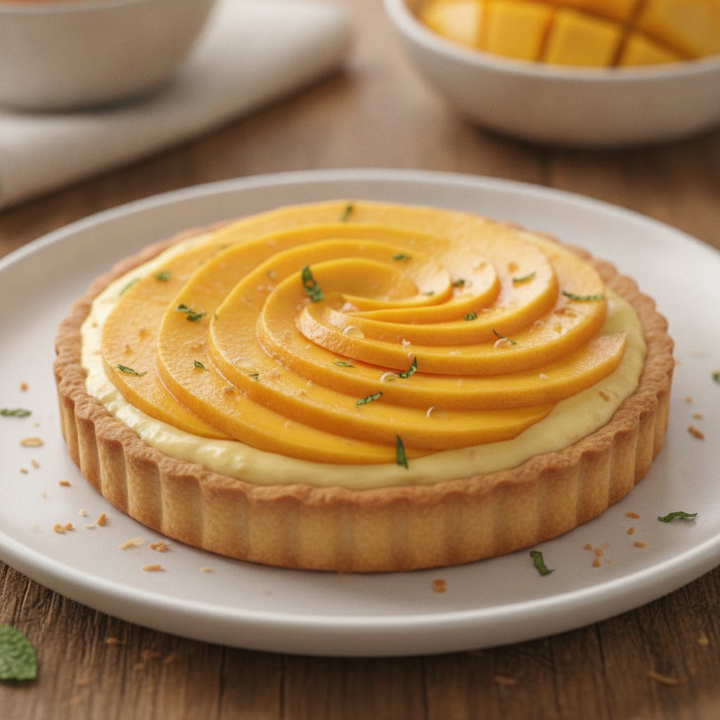 Mango Custard Tart