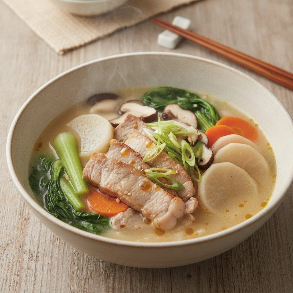 Pork Miso Vegetable Soup (Low-Calorie)