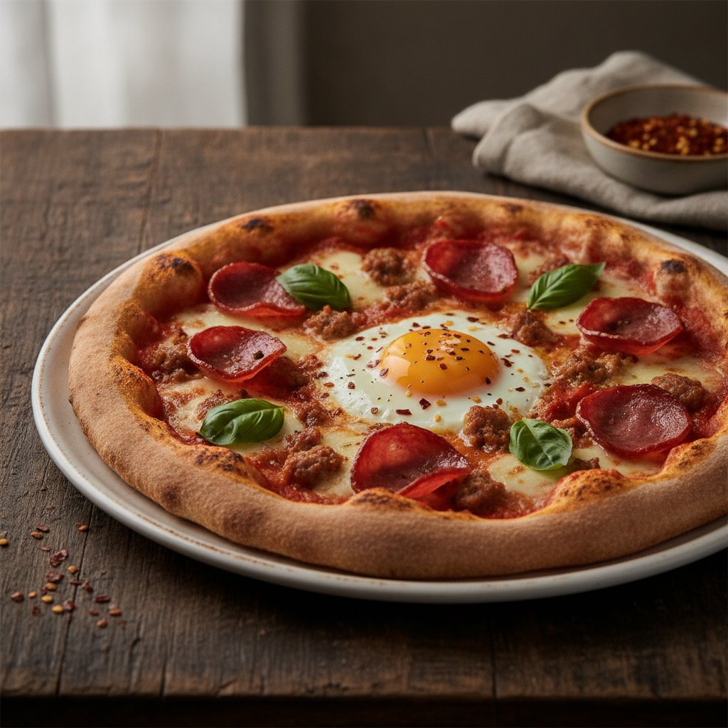 Cured Pork and Chili Pizza (High-Protein)