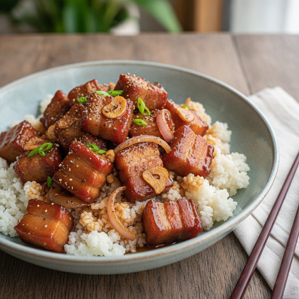 Caramelized Pork Belly Stir Fry (Keto)
