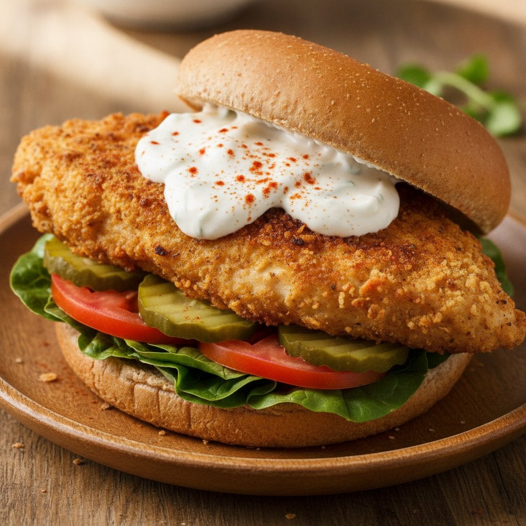 Fried Chicken Sandwich (Low-Calorie)