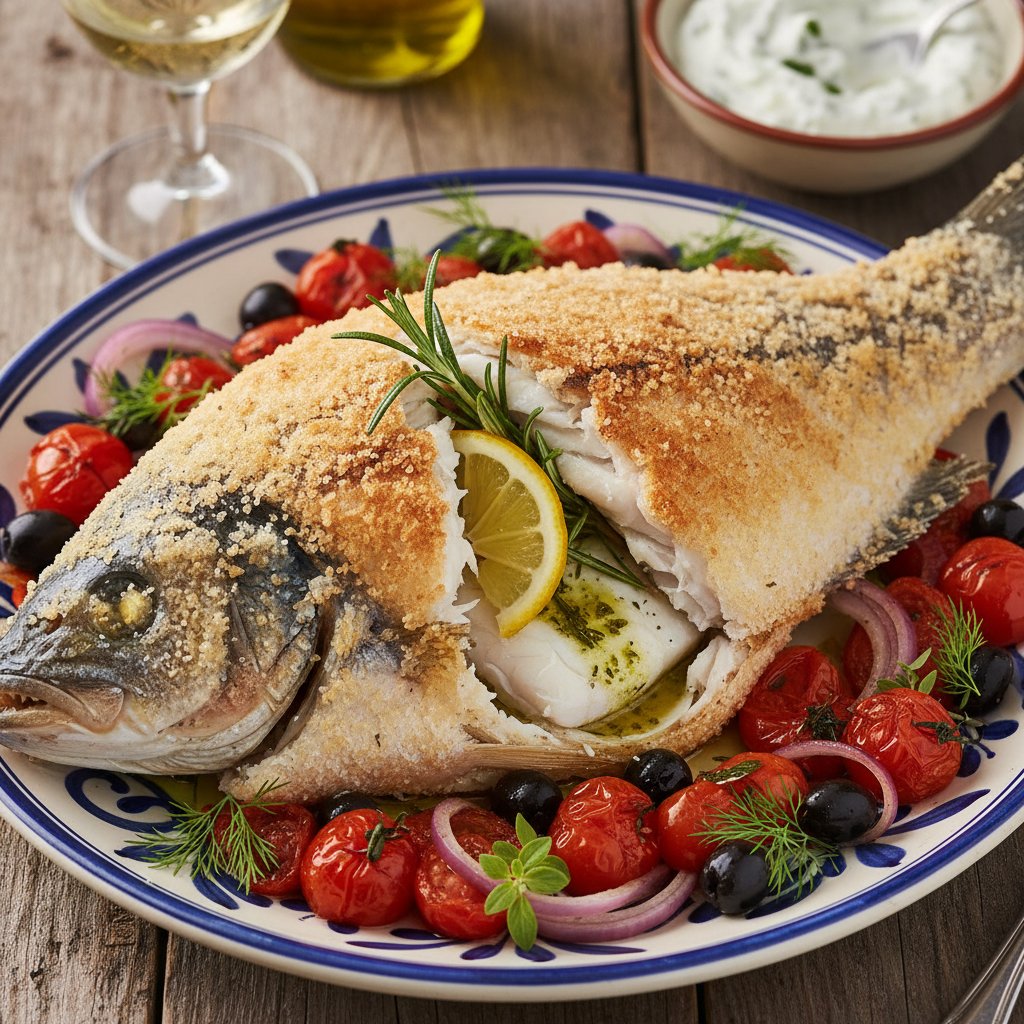 Whole Salt-Baked Sea Bass
